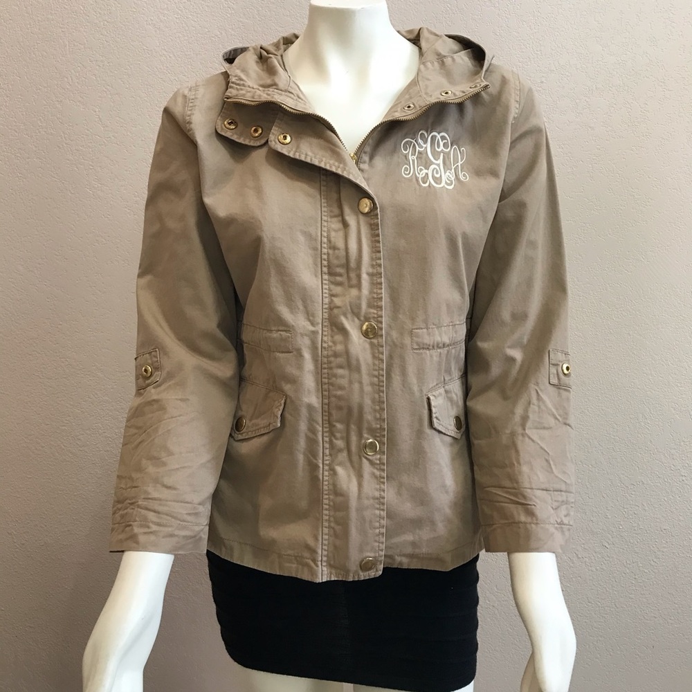 MARLEYLILLY Women’s Twill Khaki Jacket Medium